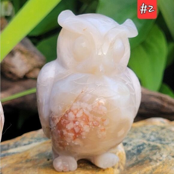 Flower Agate Owl - Picture 1 of 7